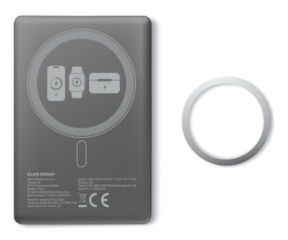 Powerbank Silver Monkey Powerbank Smart 5 000 mAh MagSafe UltraSlim 3in1 Ciemny Szar